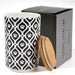 Black Premium Airtight Ceramic Dog Treat Canister Jar Set with Lid