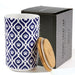 Navy Premium Airtight Ceramic Dog Treat Canister Jar Set with Lid