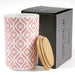 Pink Premium Airtight Ceramic Dog Treat Canister Jar Set with Lid