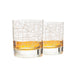 Dallas Etched Street Grid Whiskey Glasses