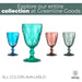 Diamond Goblet Glasses - Green (Set of 4)