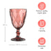 Diamond Goblet Glasses - Pink (Set of 4)