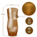 Ripple Vase Angled Custom 28 cm  (Set of 1) Amber
