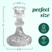 Tall Candle Holder - 10.2cm (Set of 2) -  Clear