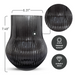 Ripple Vase Rounded Wide Base Custom 19 cm (Set of 1) Gray