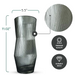 Ripple Vase Angled Custom 28 cm  (Set of 1) Gray