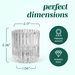 Ripple Candle Holder - Reversible 6 x 5.5cm (Set of 6) - Clear