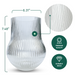 Ripple Vase Rounded Wide Base Custom 19 cm (Set of 1) Clear
