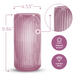 Ripple Vase Rounded Bottom Hand-Blown Glass Vases for Flowers - Pink