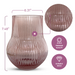Ripple Vase Rounded Wide Base Custom 19 cm (Set of 1) Pink