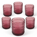 Bubble Cylinder Candle Holder - 6.35cm (Set of 6) Red