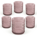Bubble Cylinder Candle Holder - 6.35cm (Set of 6) Pink