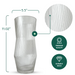 Ripple Vase Angled Custom 28 cm  (Set of 1) Clear