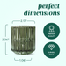 Ripple Candle Holder - Reversible 6 x 5.5cm (Set of 6) - Olive Green