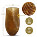 Ripple Vase Rounded Custom 28 cm (Set of 1) Amber