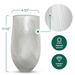 Ripple Vase Rounded Custom 28 cm (Set of 1) Clear