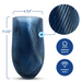 Ripple Vase Rounded Custom 28 cm (Set of 1) Blue