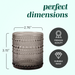 Bubble Cylinder Candle Holder - 6.35cm (Set of 6) Gray