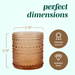 Bubble Cylinder Candle Holder - 6.35cm (Set of 6) Amber