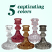 Tall Candle Holder - 10.2cm (Set of 2) -  Red