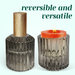Ripple Candle Holder - Reversible 6 x 5.5cm (Set of 6) - Gray