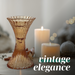 Tall X Candle Holder Reversible 13.2cm (Set of 2) Amber