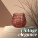 Bubble Wider Base Candle Holder 6.5cm (Set of 6) - Amber
