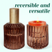 Ripple Candle Holder - Reversible 6 x 5.5cm (Set of 6) - Amber