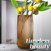 Ripple Vase Rounded Bottom Hand-Blown Glass Vases for Flowers - Amber