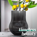 Ripple Vase Rounded Wide Base Custom 19 cm (Set of 1) Gray