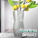 Ripple Vase Angled Custom 28 cm  (Set of 1) Clear