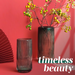 Ripple Vase Rounded Bottom Hand-Blown Glass Vases for Flowers - Coffee