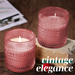 Bubble Cylinder Candle Holder - 6.35cm (Set of 6) Red