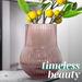Ripple Vase Rounded Wide Base Custom 19 cm (Set of 1) Pink