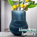 Ripple Vase Rounded Wide Base Custom 19 cm (Set of 1) Blue