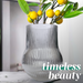 Ripple Vase Rounded Wide Base Custom 19 cm (Set of 1) Clear