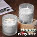 Bubble Cylinder Candle Holder - 6.35cm (Set of 6) Clear