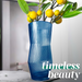 Ripple Vase Angled Custom 28 cm  (Set of 1) Blue