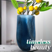 Ripple Vase Rounded Custom 28 cm (Set of 1) Blue