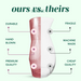 Ripple Vase Angled Custom 28 cm  (Set of 1) Pink