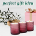 Bubble Cylinder Candle Holder - 6.35cm (Set of 6) Red
