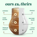 Ripple Vase Rounded Wide Base Custom 19 cm (Set of 1) Amber