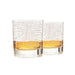Kansas City Etched Street Grid Whiskey Glasses