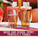 University of Virginia Tech Pint Glass Full Color Hokie Bird Logo & Campus Map Gift Idea for College Grads and Alumni (Set of 2)