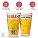 University of Alabama Pint Glasses - Full Color Alabama Logo & Campus Map Gift Idea College Grads and Alumni (Set of 2)