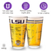 Louisiana State University Pint Glasses - Full Color LSU Logo & Campus Map LSU Tiger Gift Idea College Grads and Alumni (Set of 2)