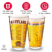 University of Maryland Pint Glasses - Full Color Maryland Terrapins Logo & Campus Map - Gift Idea College Grads and Alumni (Set of 2)