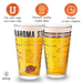 Oklahoma State University Pint Glasses - Full Color OSU Pete Logo & Campus Map Gift Idea College Grads and Alumni (Set of 2)