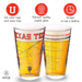 Texas Tech University Pint Glasses - Full Color Raider Red Logo & Campus Map Gift Idea Texas Tech College Grads and Alumni (Set of 2)