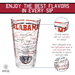University of Alabama Pint Glasses - Full Color Alabama Logo & Campus Map Gift Idea College Grads and Alumni (Set of 2)